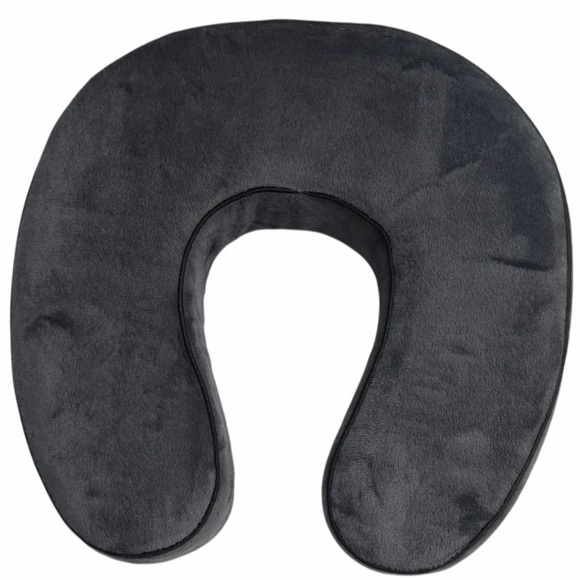 Other - Plush U-Shaped Neck Pillow in Charcoal Grey EUC